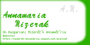 annamaria mizerak business card